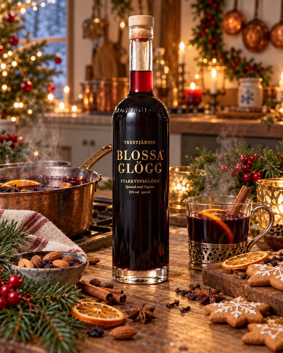 Blossa Trestjärnig Glögg - Gløgg Spetsad med Cognac