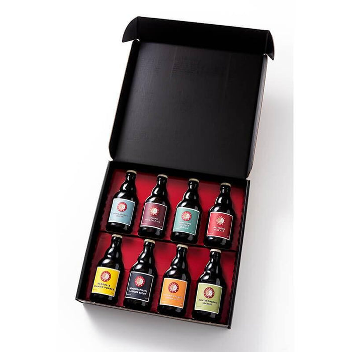 Exclusiv Gaveæske med 8 flasker kvalitetsøl Bryghuset Møn